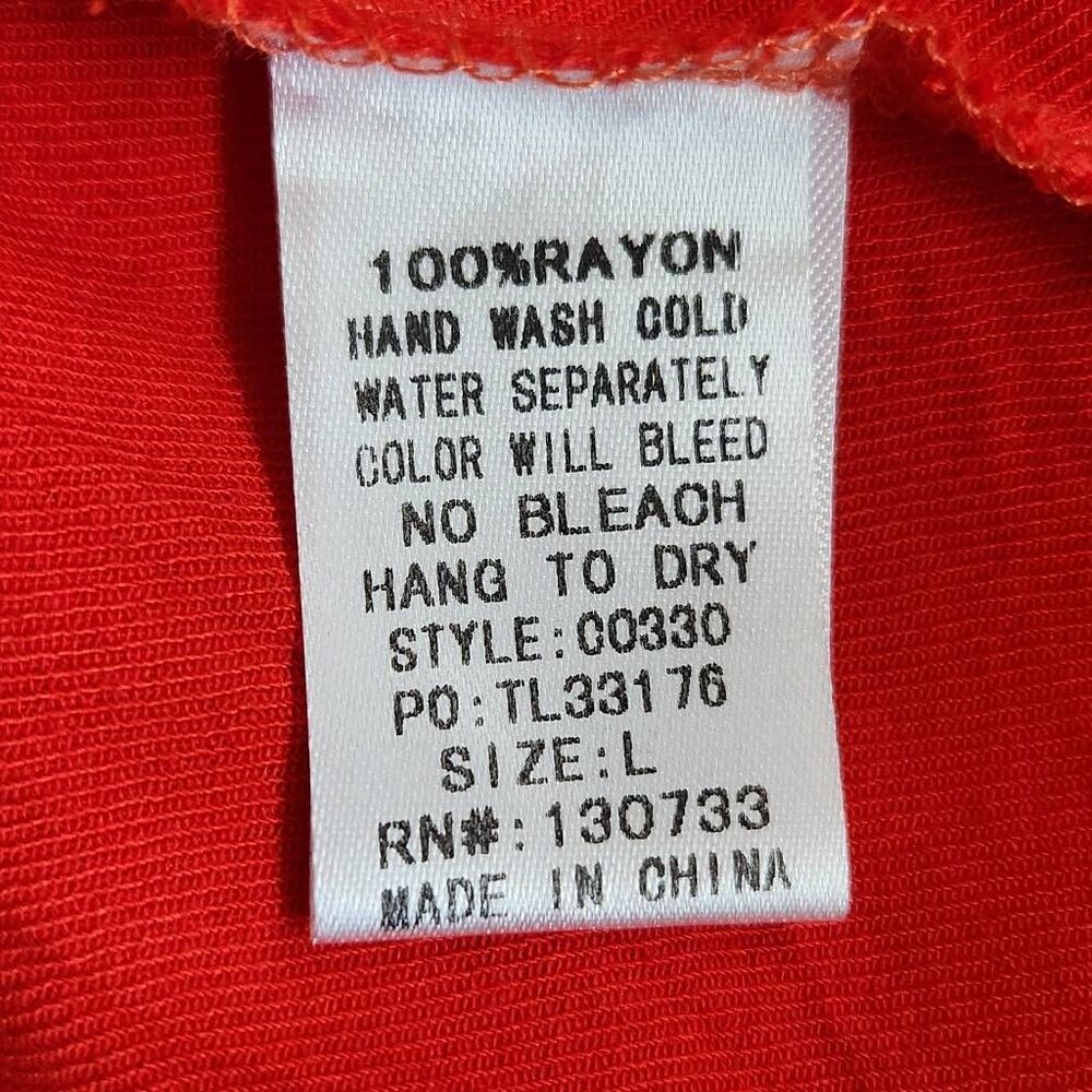 Altar'd State Embroidered Off-the-Shoulder Red Mini Dress with Ruffle Size Large - Picture 9 of 10